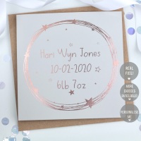 Personalised - Starry Wreath - Card