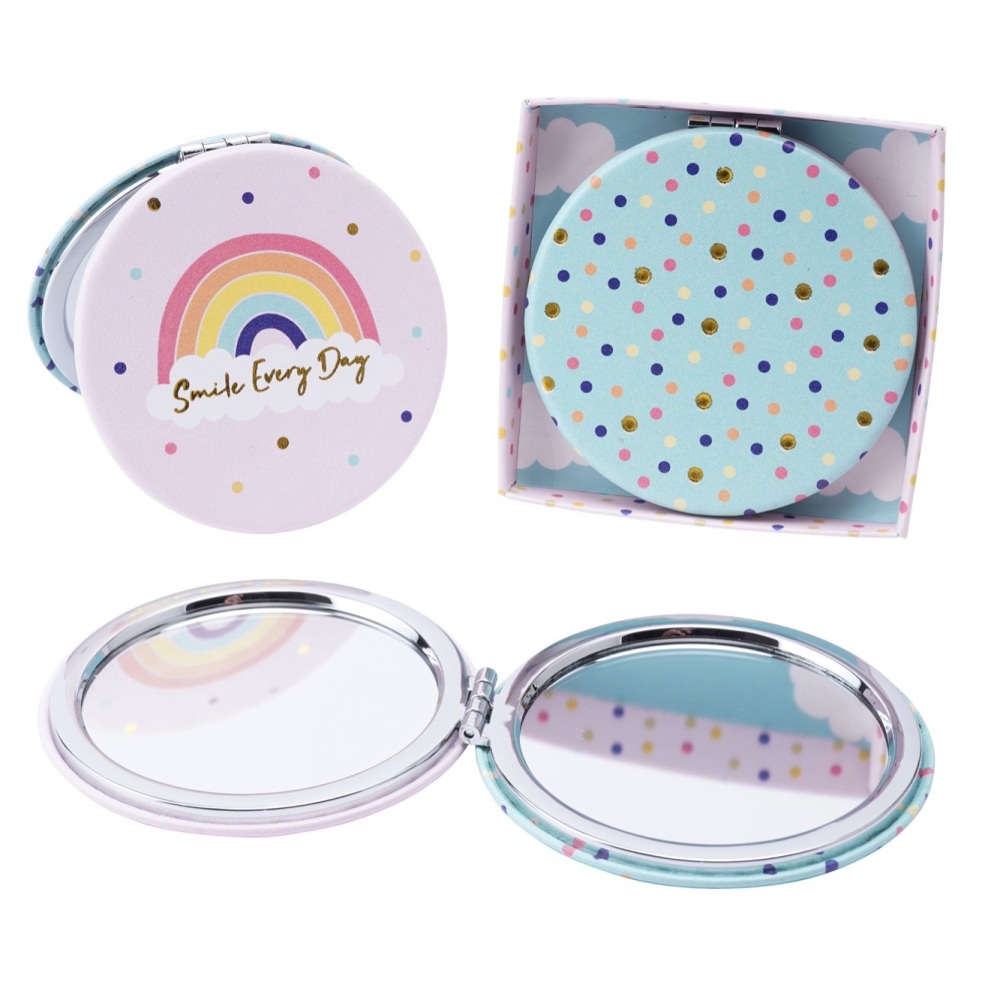 Smile Every Day Compact Mirror, rainbow mirror, rainbow gifts