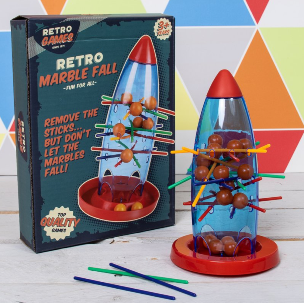 marble fall game, kerplunk game, retro games, stocking fillers, father's da