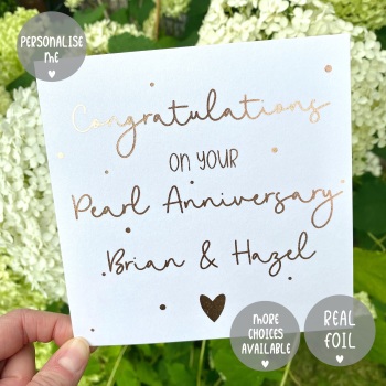 Personalised Anniversary - Dotty - Card