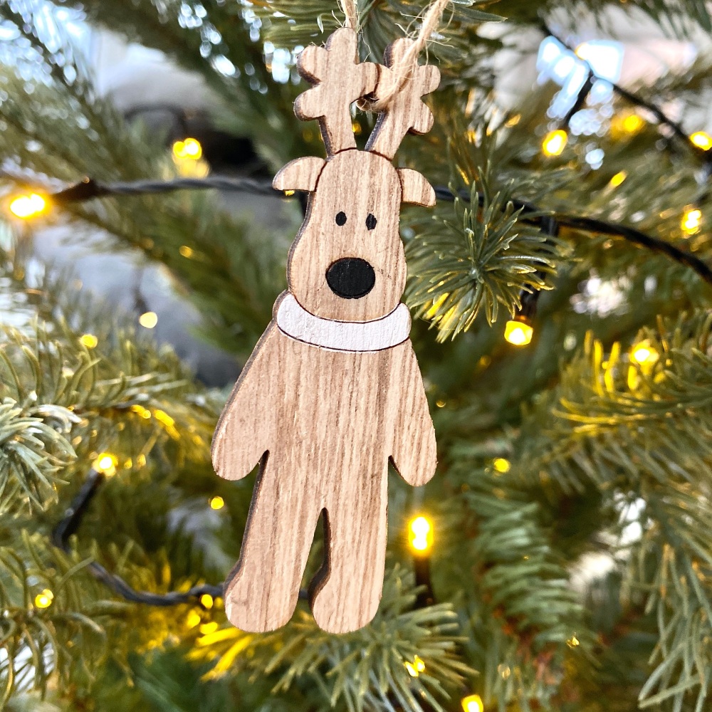 Rustic christmas decorations, reindeer decoration, wooden reindeer decorati