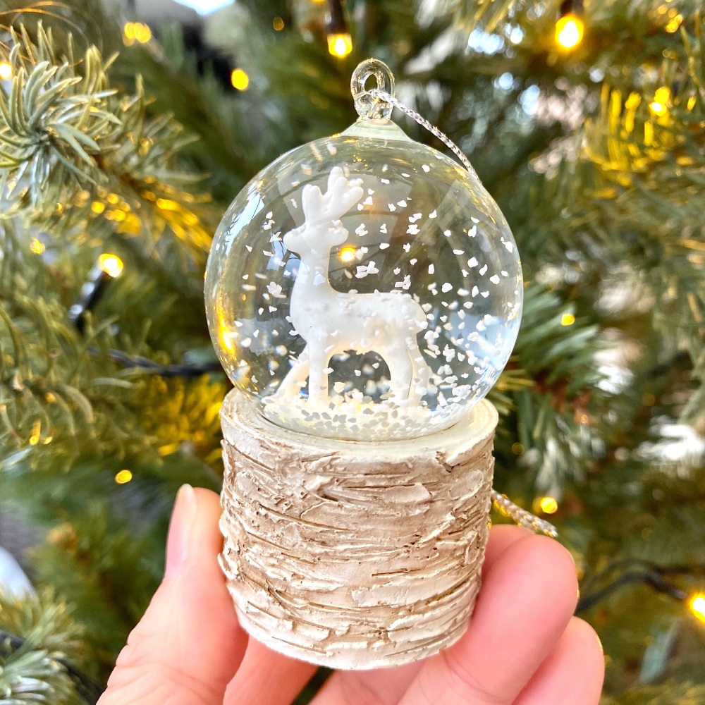 Deer LED - Hanging Snow Globe