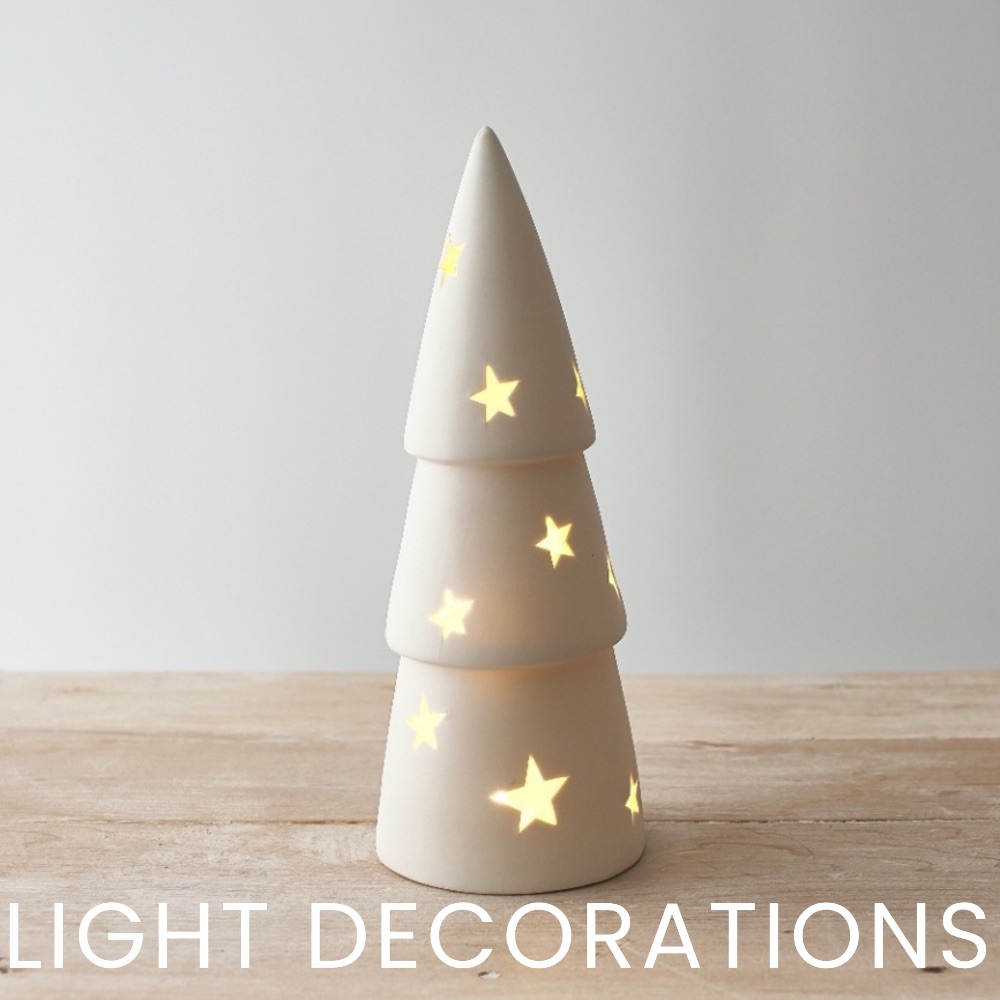 Light Up Decorations/Addurniadau hefo golau