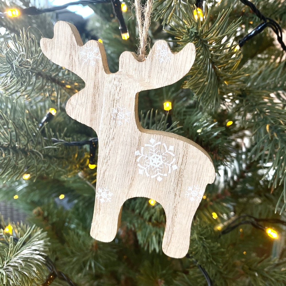 reindeer decoration, wooden reindeer decoration, deer decoration