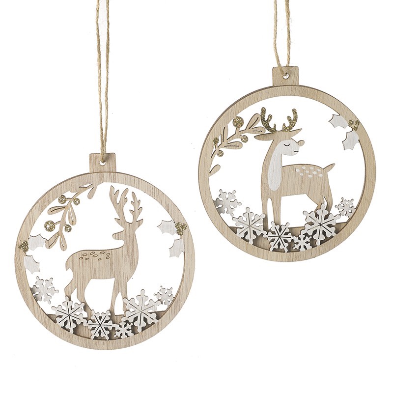 Snowflake Deer Cut Out - Hanging Decoration