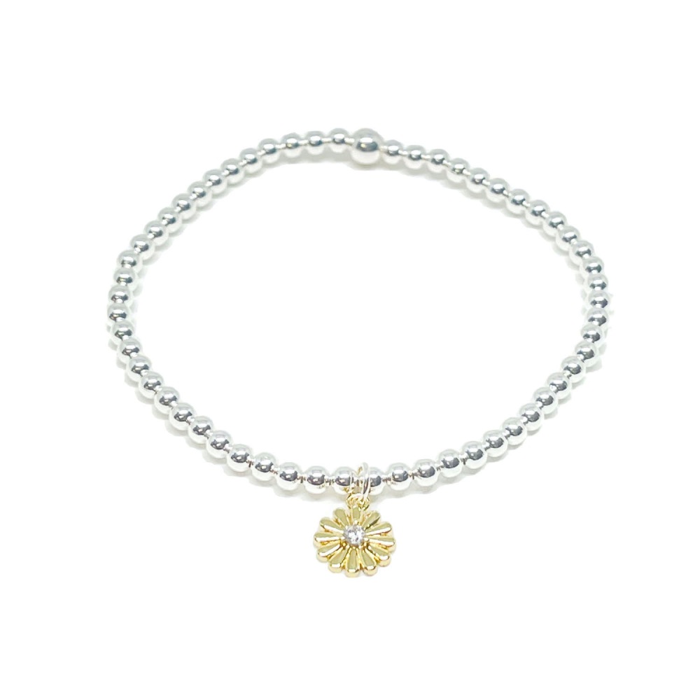 Daisy - Beaded Bracelet - Gold