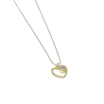 Sparkly Heart - Necklace - Gold