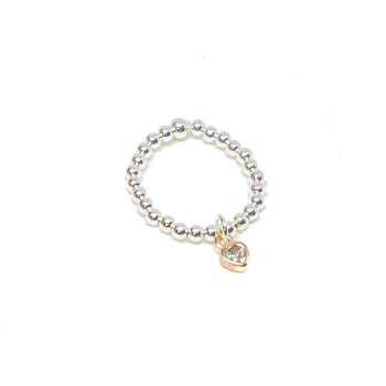 Sparkly Heart - Ring - Rose Gold