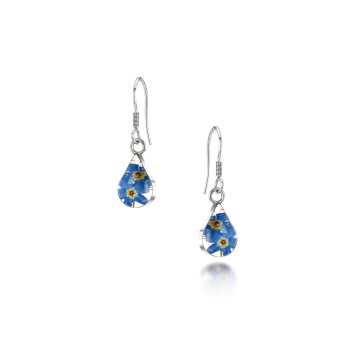 Forget Me Not Droplet - Flower Filled - Earrings
