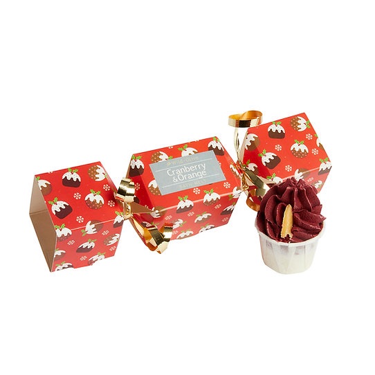 cranberry and orange bath melt, cracker gift set