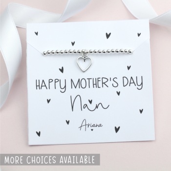 Happy Mother's Day Nan - Silver Stretch Bracelet - Ariana Jewellery -  Various Choice 