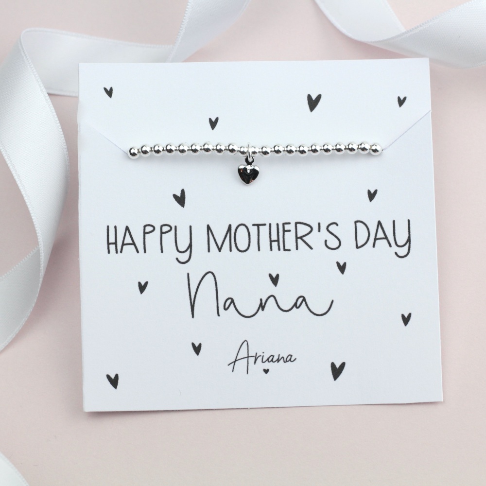 happy mother's day nana bracelet, happy mothers day nana, ariana jewellery