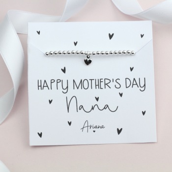 Happy Mother's Day Nana - Silver Stretch Bracelet - Ariana Jewellery -  Various Choice 