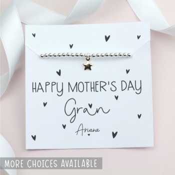 Happy Mother's Day Gran Silver Stretch Bracelet - Ariana Jewellery -  Various Choice 