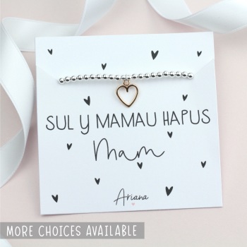 Happy Mother's Day Mam - Silver Stretch Bracelet - Ariana Jewellery -  Various Choice 