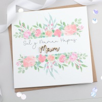 Sul y Mamau Hapus Mam - Floral Bloom Card