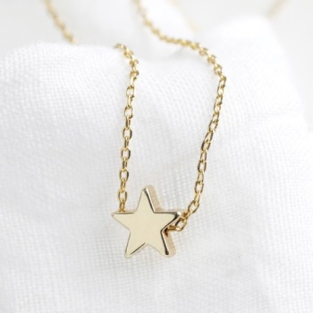 Star Bead Necklace - Gold