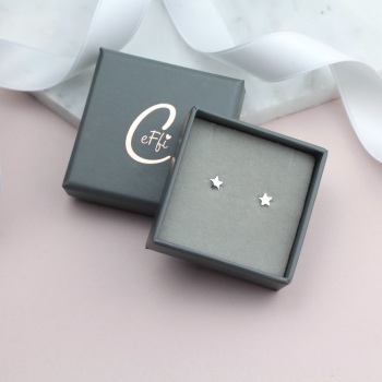 Dainty Sterling Silver Star Earrings - CeFfi Jewellery