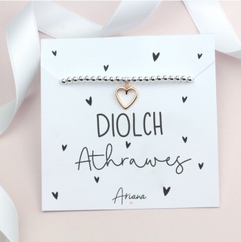 Diolch Athrawes Bracelet - Ariana Jewellery -  Various Choice 
