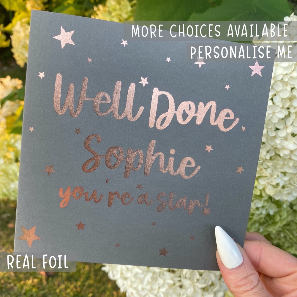 Personalised You're a Star Card Foiled - Starry Foiled Personalised Card