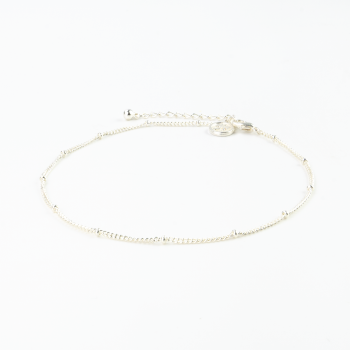 Silver Plated Bobble Chain Anklet