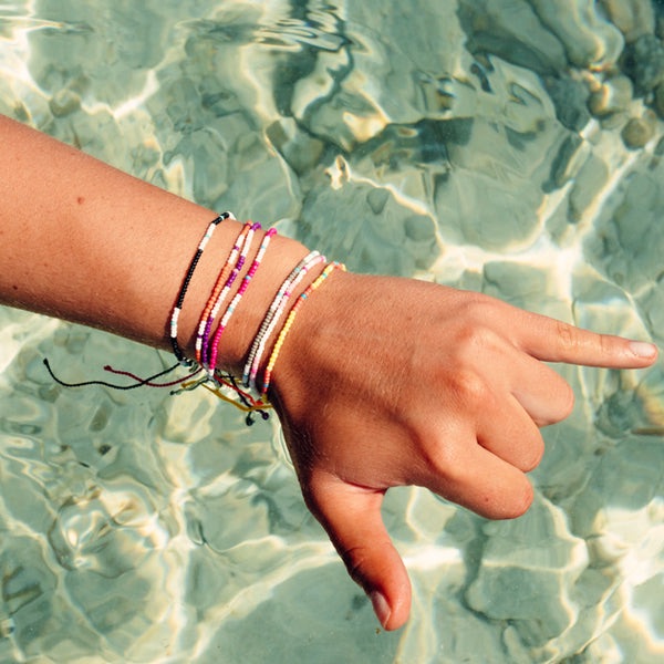 Pink & Blue Multi Beaded Bracelet