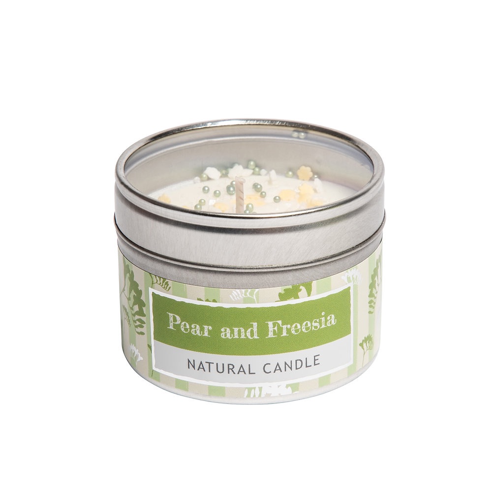 Pear & Freesia Natural Soy Wax Candle,natural soy wax candle, wild olive ca