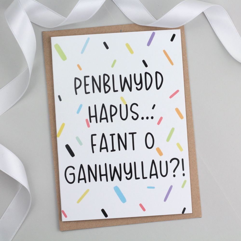 Cerdyn Penblwydd Hapus Faint o Ganhwyllau?! - Old Bastard Welsh Birthday Ca