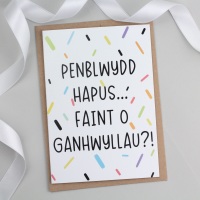 Cerdyn Penblwydd Hapus Faint o Ganhwyllau?! - How Many Candles Welsh Birthday Card