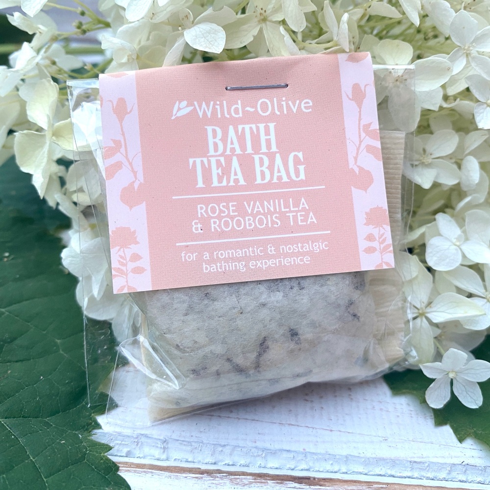 Rose Vanilla & Roobois Tea - Tea Bag Bath Salts
