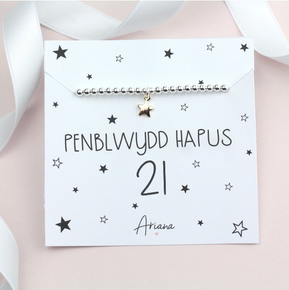 Penblwydd Hapus 21 Bracelet - Ariana Jewellery - Various Choice
