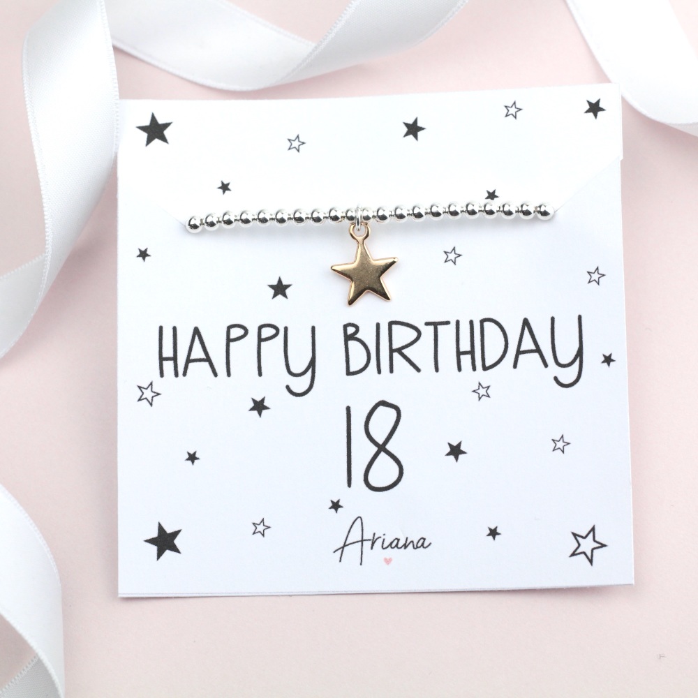 Happy 18th Birthday Bracelet - Ariana Jewellery - Various Choice 