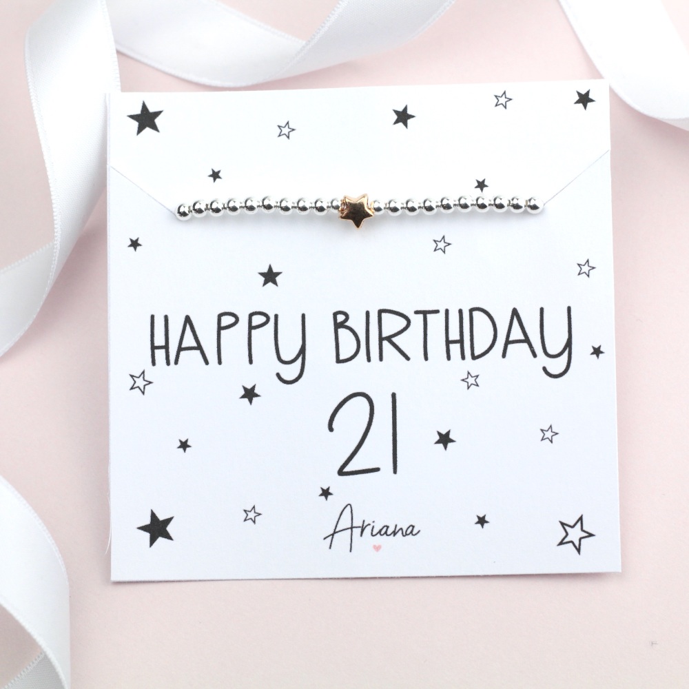 Happy 21st Birthday Bracelet - Ariana Jewellery - Various Choice 