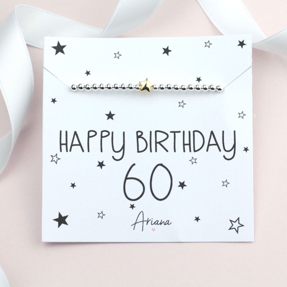 Happy 60th Birthday Bracelet - Ariana Jewellery - Various Choice 