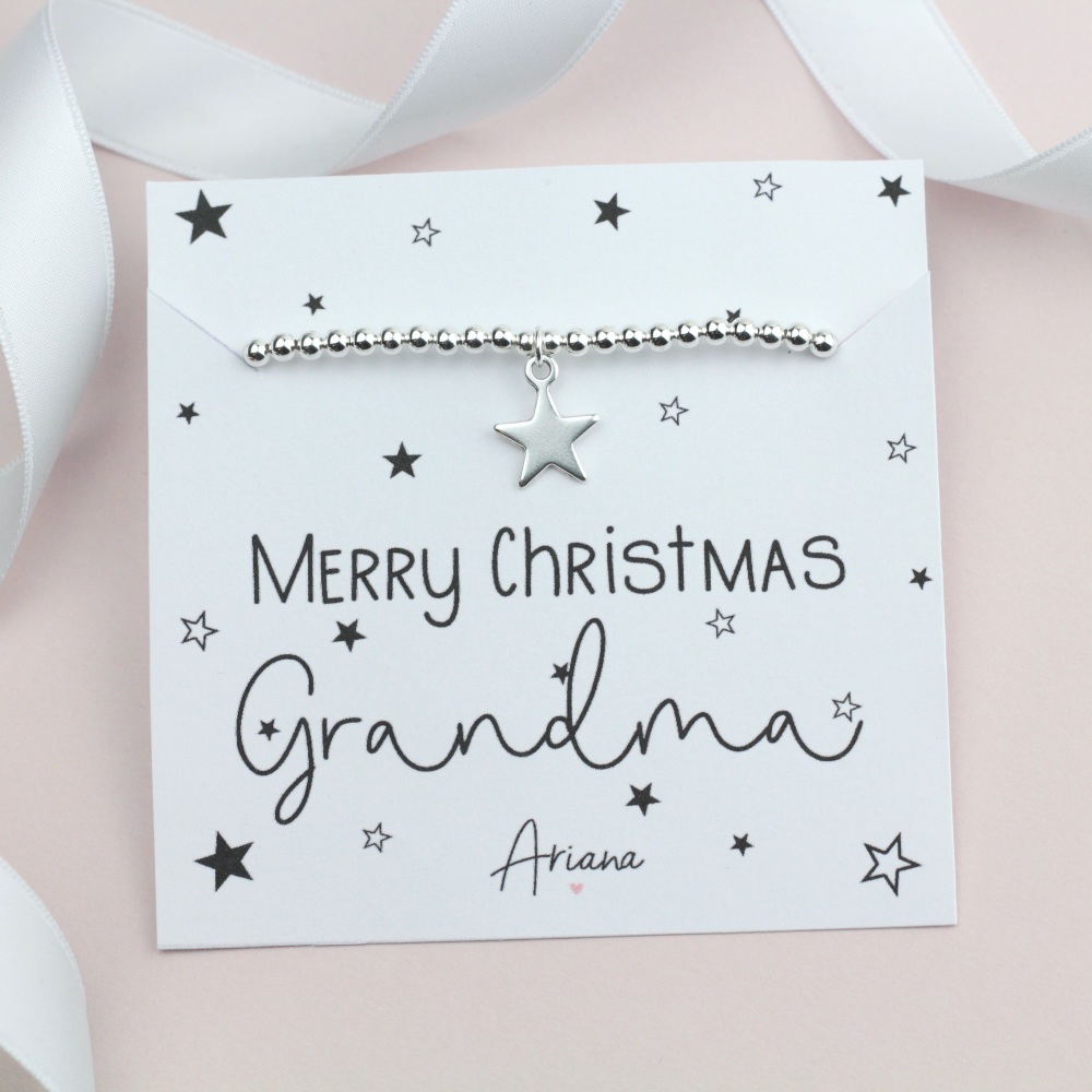 Merry Christmas Grandma Bracelet - Ariana Jewellery -  Various Choice 