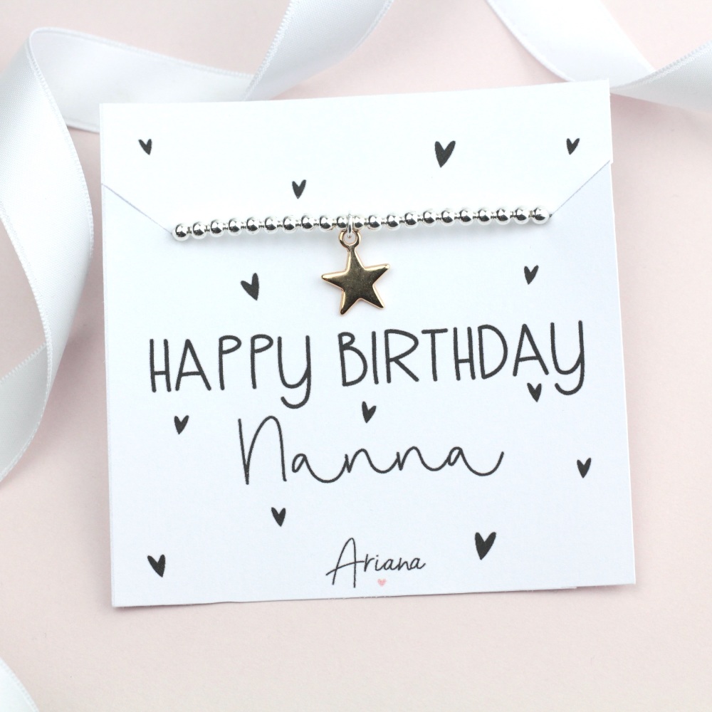 Happy Birthday Nanna Bracelet - Ariana Jewellery - Various Choice 