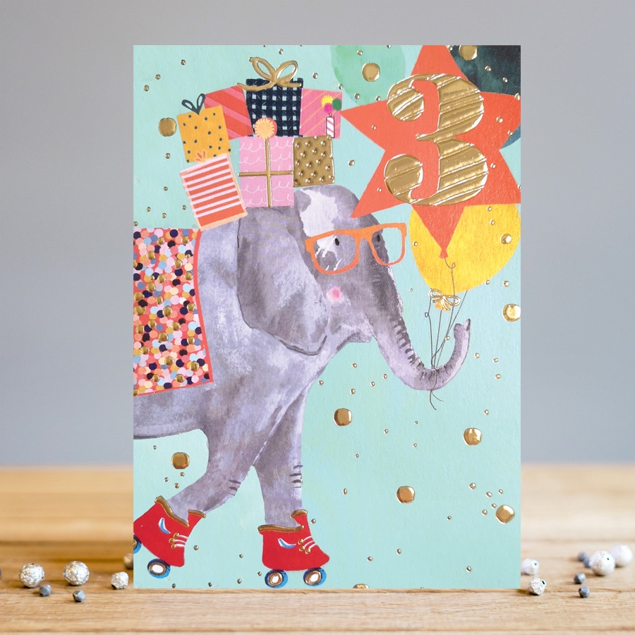 3rd Birthday Elephant Card