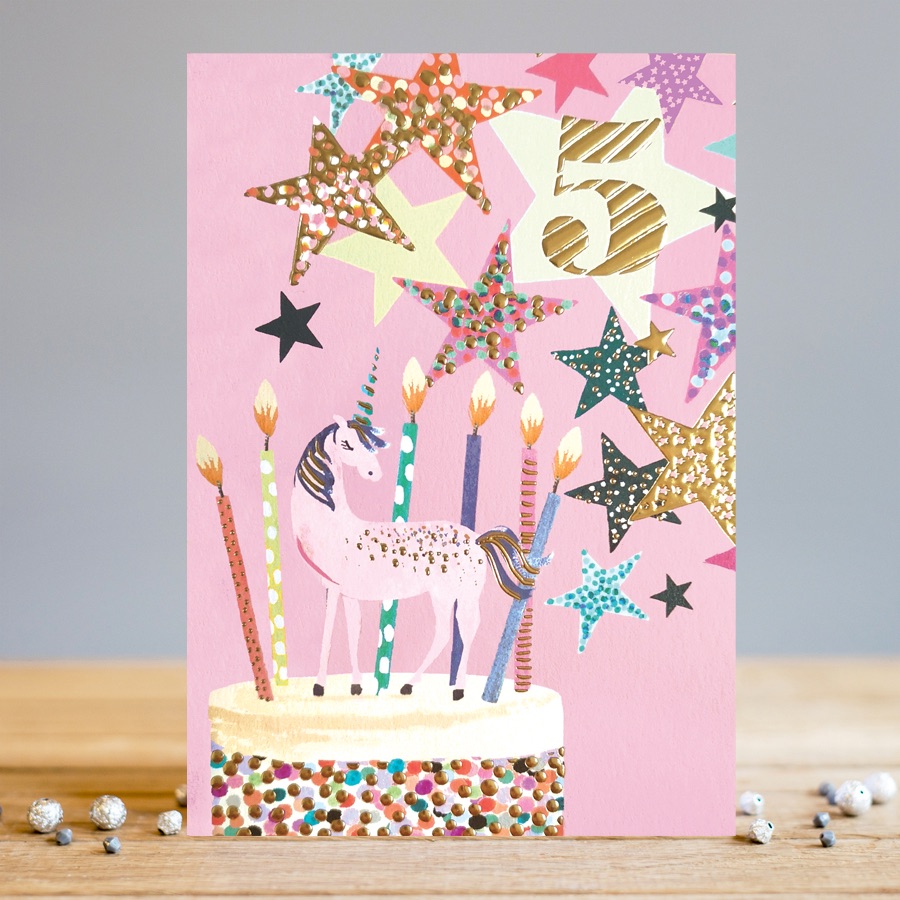 5th Birthday Unicorn Card