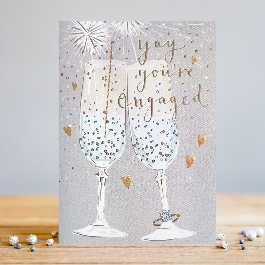 Happy Engagement Glasses Card