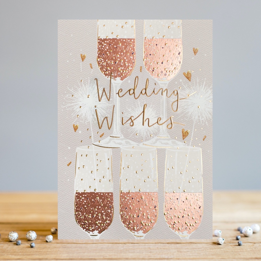 Wedding Wishes Glasses Card