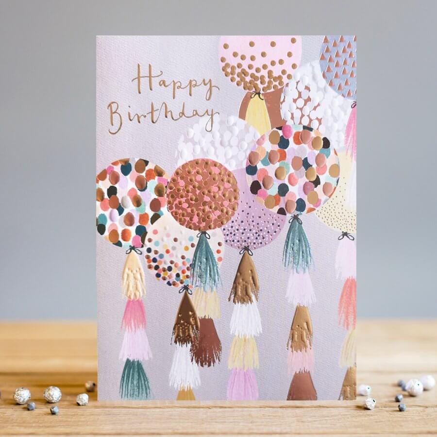 Happy Birthday Confetti Balloons Card