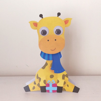 Giraffe Wobbly Head Card