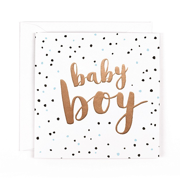 Baby Boy Spotty Card