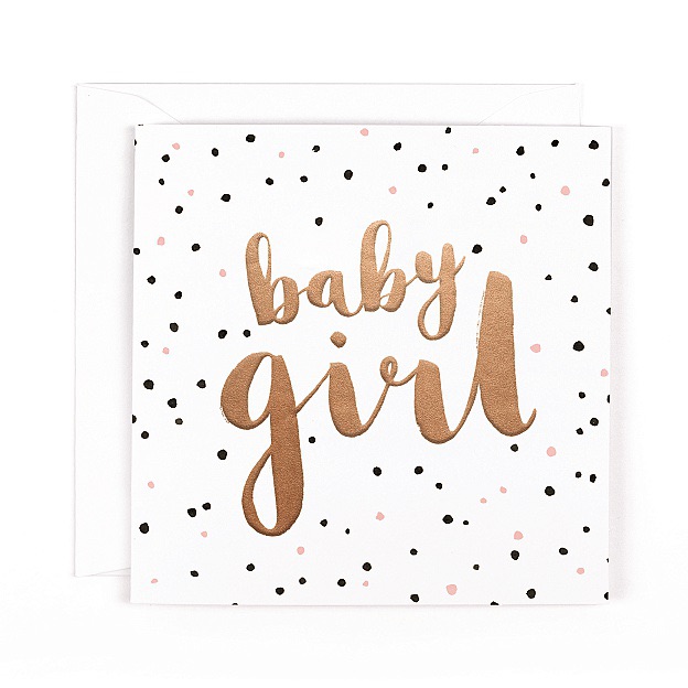 Baby Girl Spotty Card