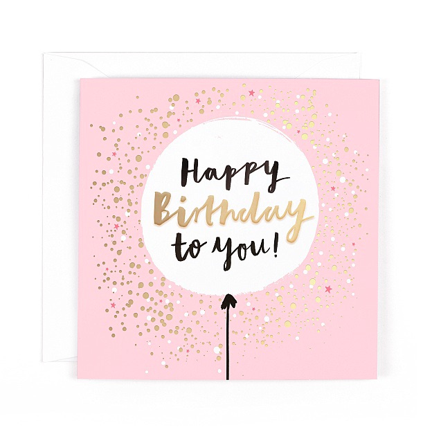 Happy Birthday Sparkle Balloon Card