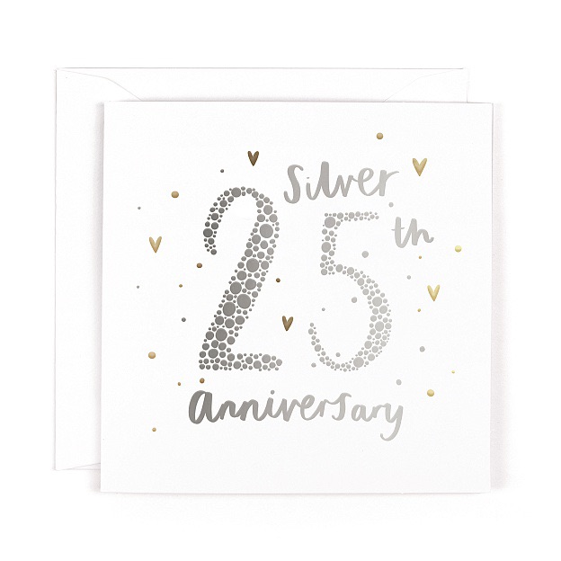 Silver 25th Anniversary Card