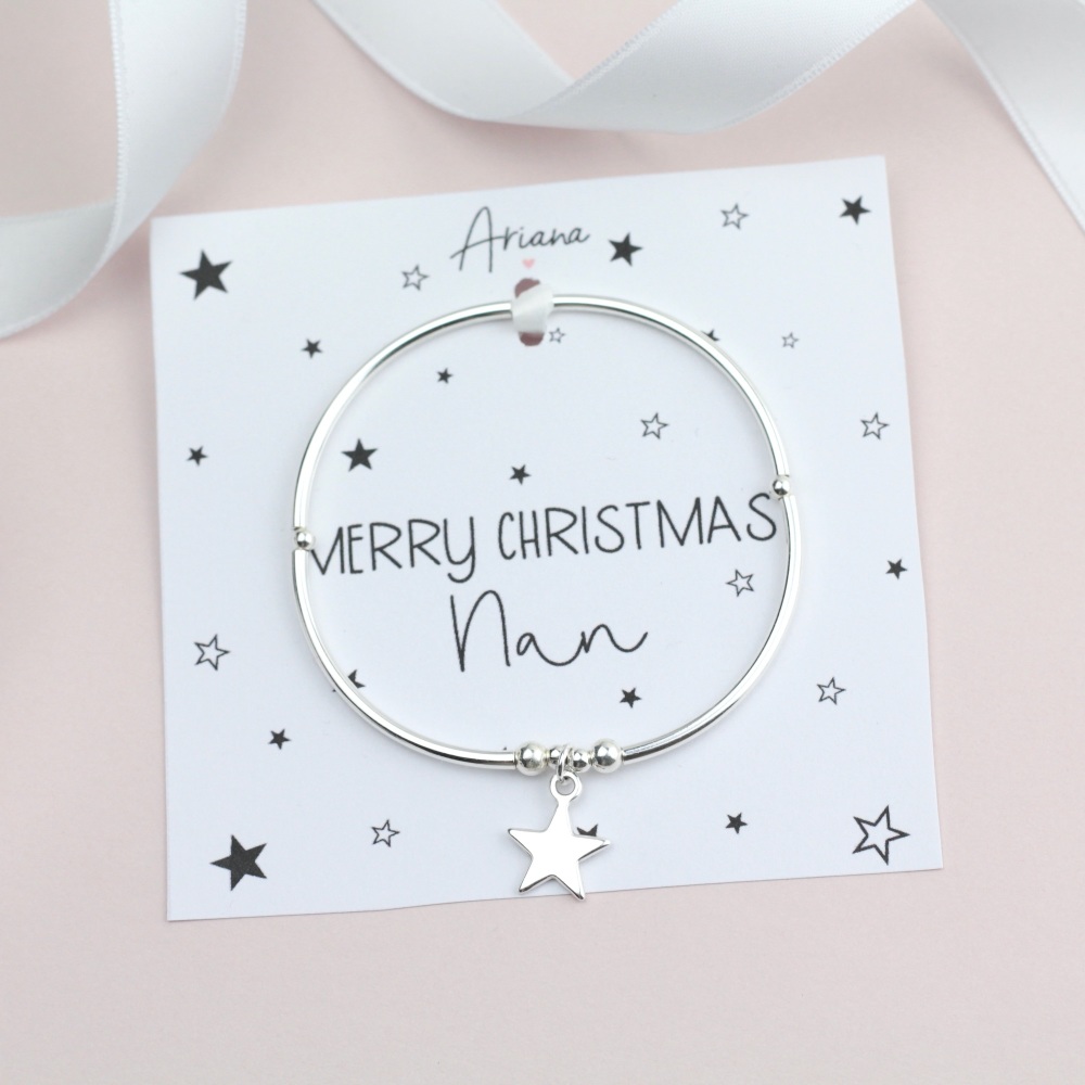 Merry Christmas Nan Noodle Bracelet - Ariana Jewellery -  Various Choice