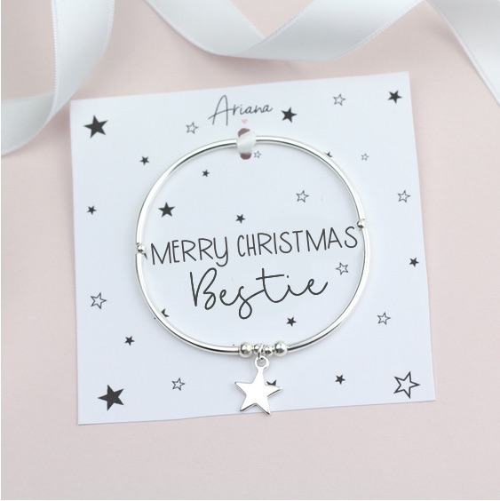 Merry Christmas Bestie Noodle Bracelet - Ariana Jewellery -  Various Choice