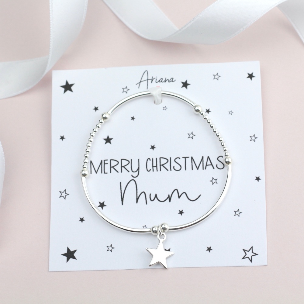 Merry Christmas Mum Noodle Bracelet - Ariana Jewellery -  Various Choice