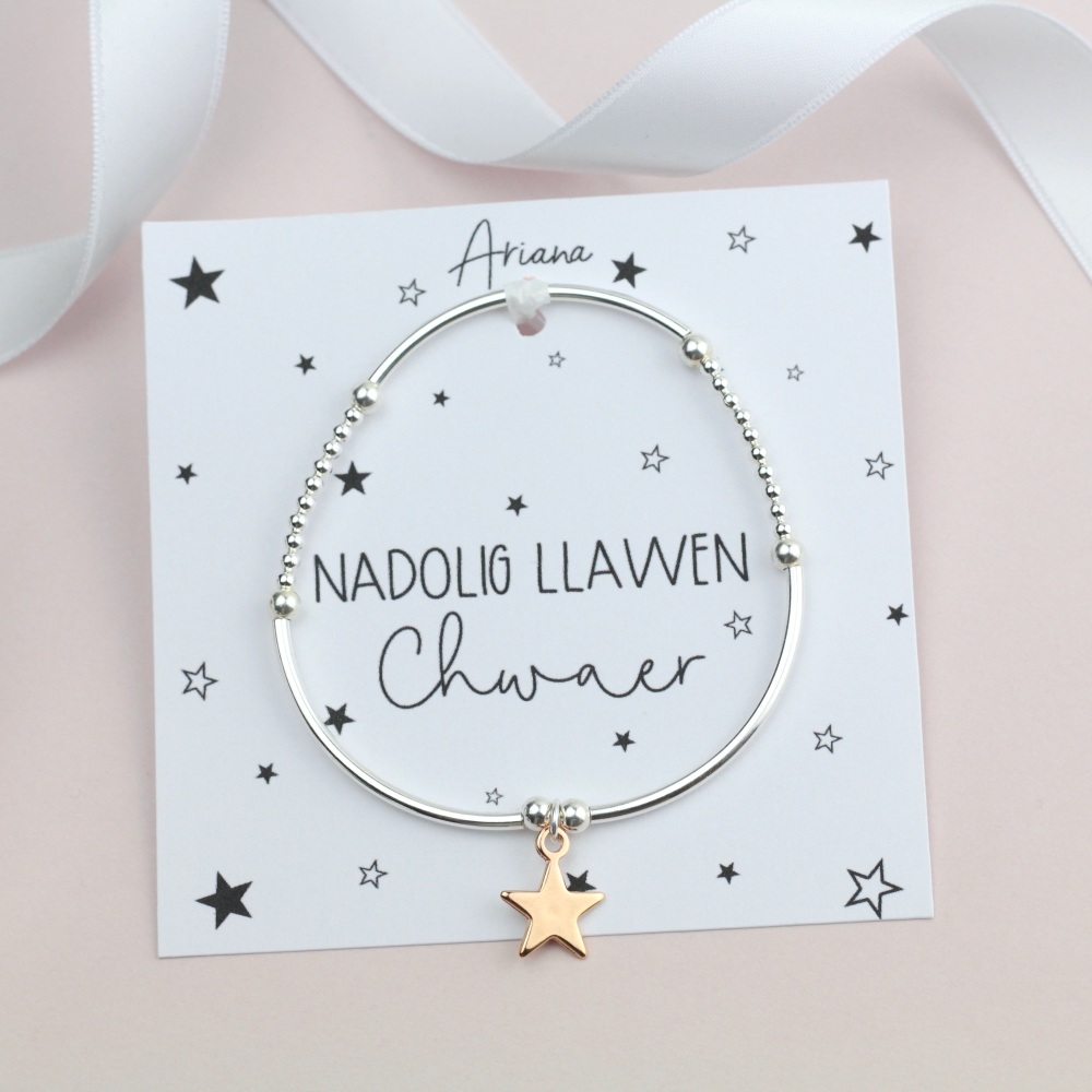 Nadolig Llawen Chwaer Noodle Bracelet - Ariana Jewellery - Various Choice